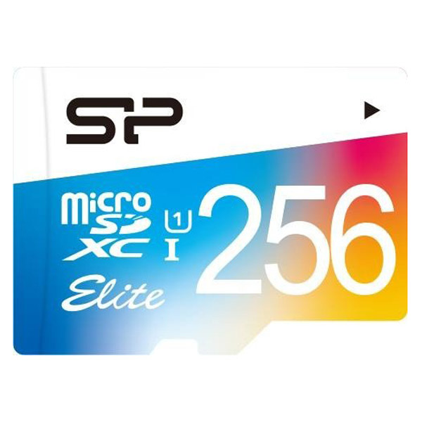 Фото Флеш карта microSD 256GB Silicon Power Elite microSDHC Class 10 UHS-I (SD адаптер) Colorful {SP256GBSTXBU1V21SP}