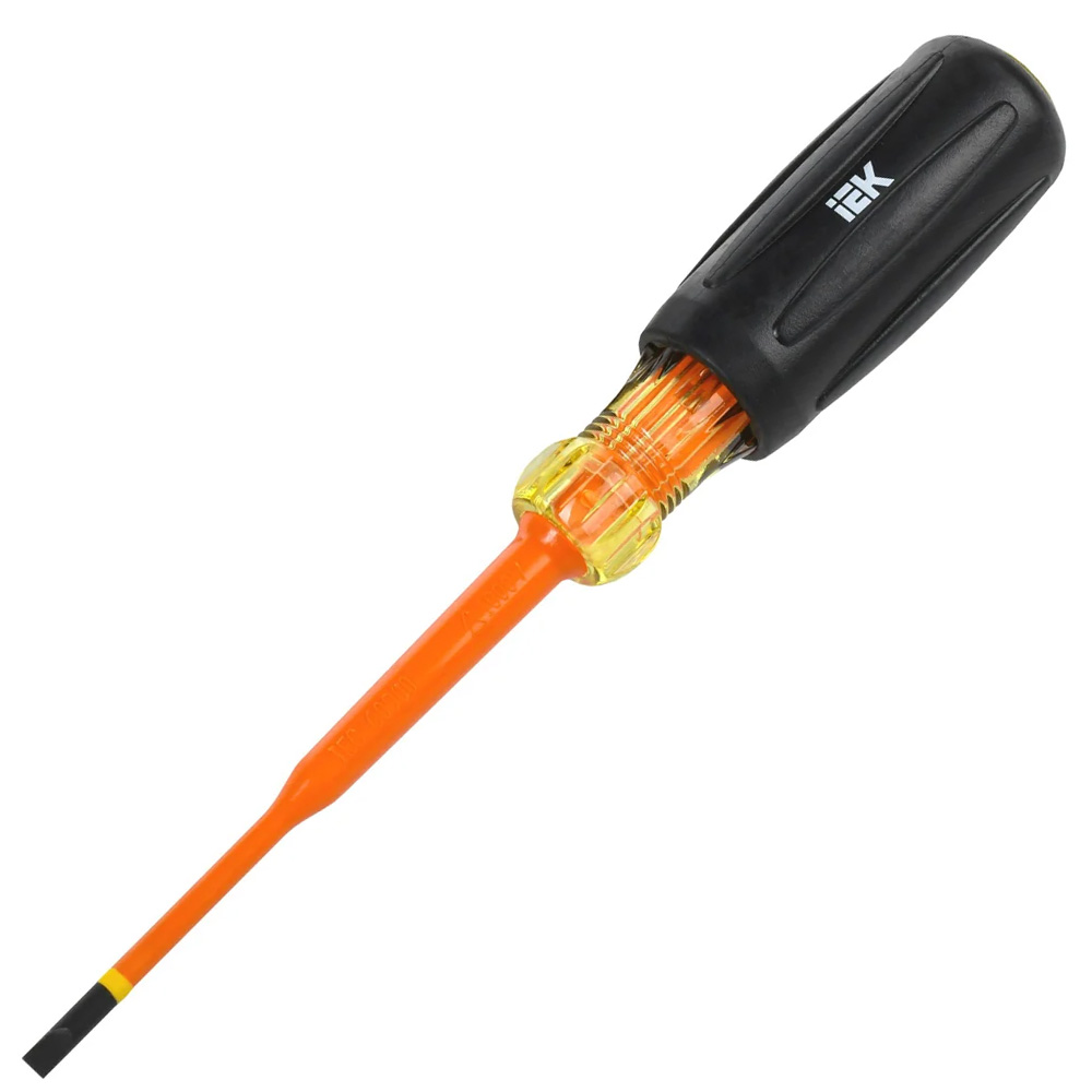 Фото Отвертка диэлектрическая SLIM SL4.0х100 Т3 ARMA2L 5 IEK A2L5-SC31-T3-SL-40-100