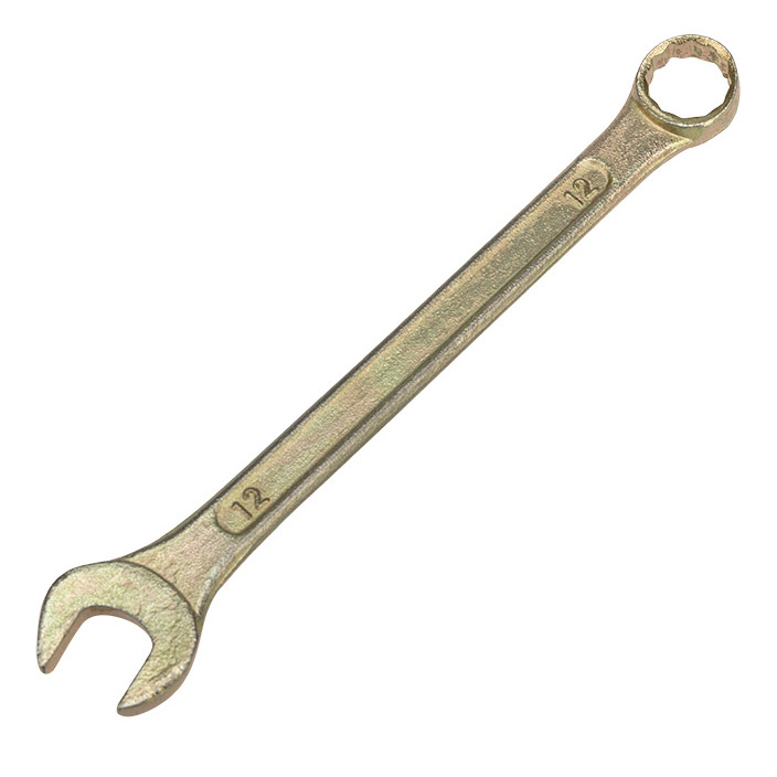 Фото Ключ комбинированный Rexant 12 мм, желтый цинк {12-5807-2}