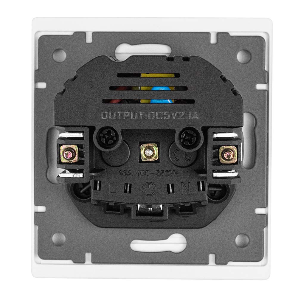 Фото Розетка электрическая, белая, 1 пост, USB-A, USB-С, с рамкой Vell Air {V702085} (3)