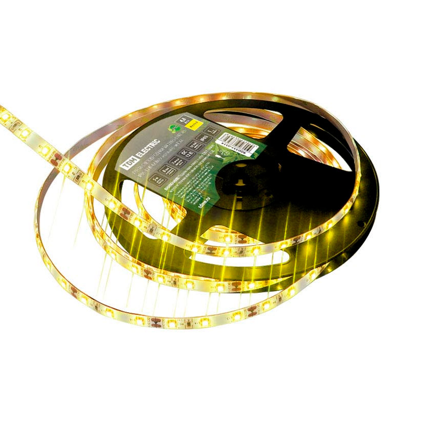 Фото Лента светодиодная SMD2835-60 LED/м-IP65-12 В-4,8 Вт/м-желтый TDM {SQ0331-0314}