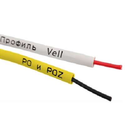 Фото Профиль ПВХ овальный Vell YL-028CH для маркировки, Ø 2,8 мм, 200 м, желтый, аналог Partex PO-04 (самозатухающий), для Puty P995CH {378010CH} (1)