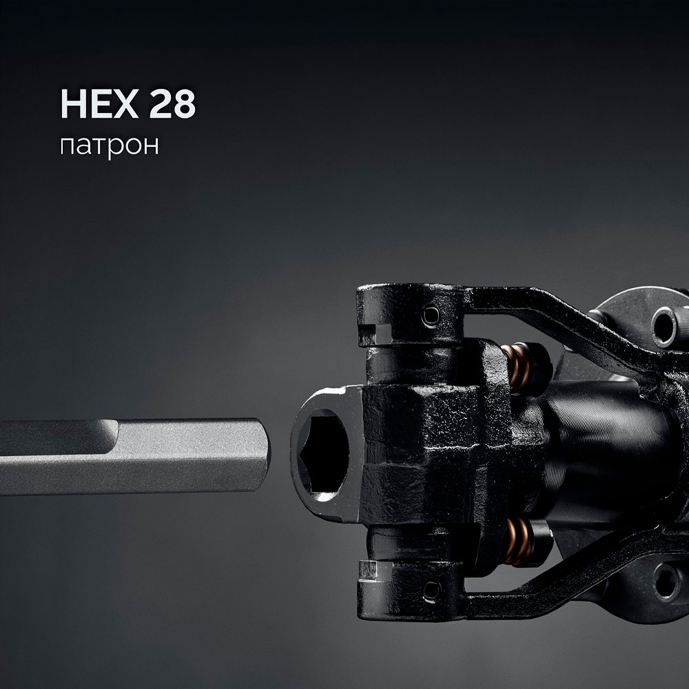 Фото Отбойный молоток HEX-28 ЗУБР Бетонолом, 70 Дж, 2500 Вт, АВТ, Профессионал (ЗМ-70-2500 ВК) (1)