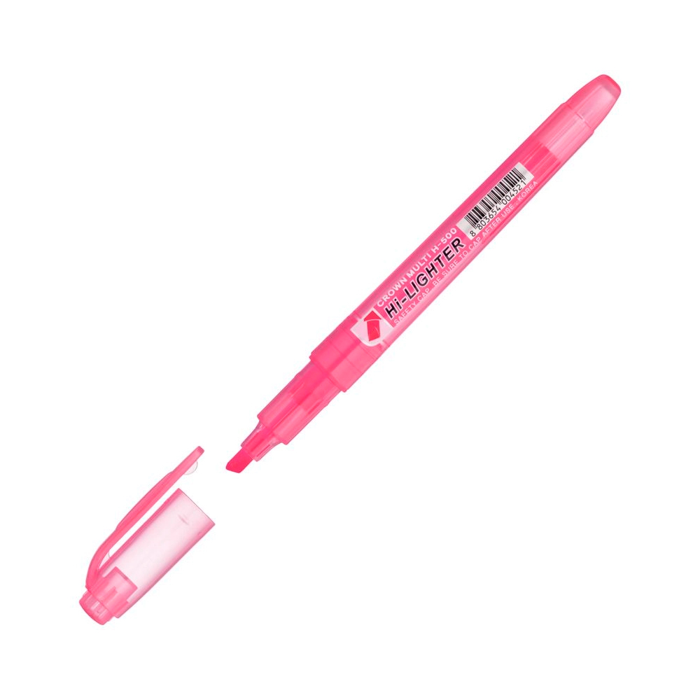 Фото Текстовыделитель Crown "Multi Hi-Lighter" розовый, 1-4мм H-500 {207932}