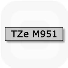 Фото Лента Brother TZE-M951 (24 мм, черный на металлизированном) {TZEM951} (1)