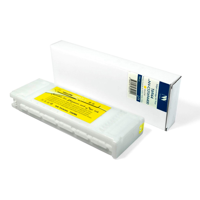 Фото Струйный картридж NV Print T6944 (NV-C13T694400) Yellow для Epson SureColor SC-T5200/T3200/T7200 (700 мл) совместимый {D6200}