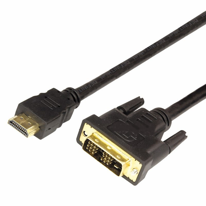 Фото Шнур Rexant, штекер HDMI - штекер DVI-D, с фильтрами, 5 м (напыление золотом) {17-6306}