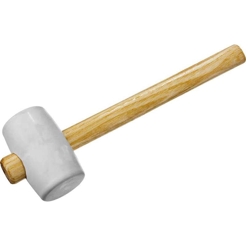 Фото Киянка ЗУБР "МАСТЕР" резиновая, белая, с деревянной ручкой, 230г {20511-230_z02}