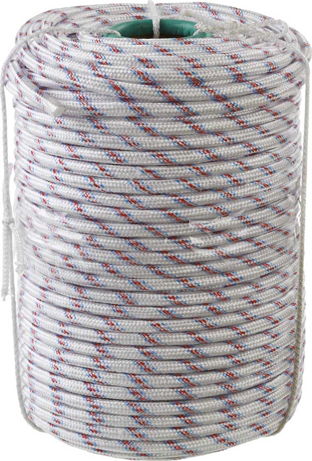 Фото Фал плетёный полипропиленовый СИБИН 24-прядный с полипропиленовым сердечником, диаметр 10 мм, бухта 100 м, 700 кгс {50215-10}