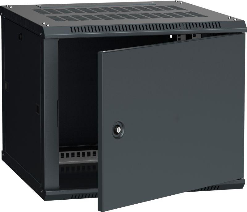 Фото Шкаф 19 дюйм LINEA W 6U 600х600мм настен. метал. дверь RAL9005 ITK LWR5-06U66-MF