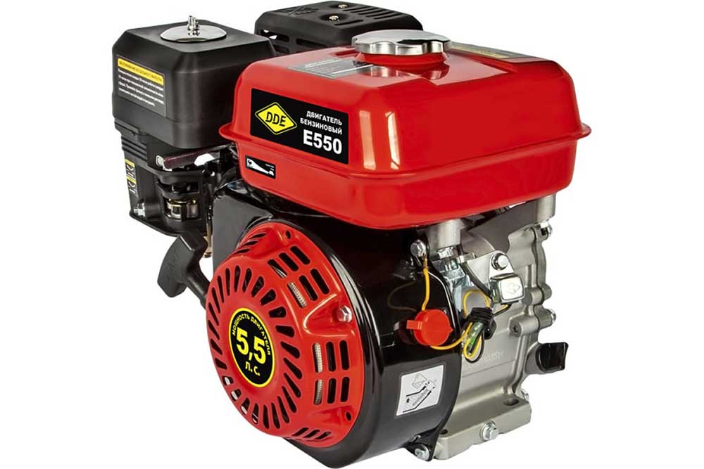 Фото Двигатель бензиновый 4Т DDE E550-Q19 (5,5 л.с., 163 куб. см, к/вал 19,05 мм, шпонка) {792-841}