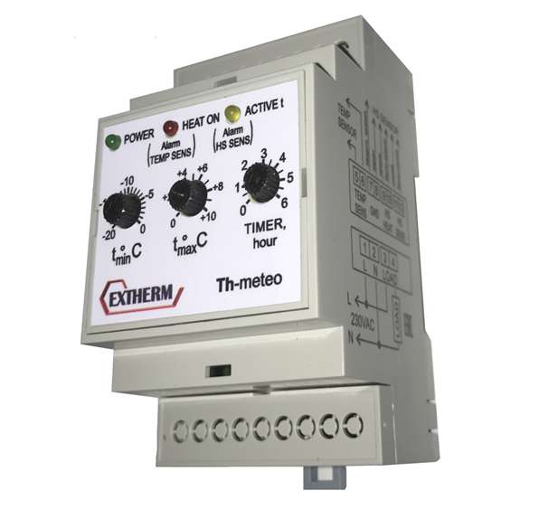 Фото Метеостанция для управления электрообогревом без датчиков на DIN-рейку Extherm Th-meteo