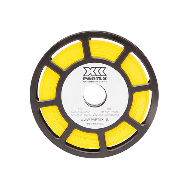 Фото Плоский профиль Partex для коннекторов Entrelec, ширина 10.0 мм, желтый (диск 17 м) {PP+10000SN4}
