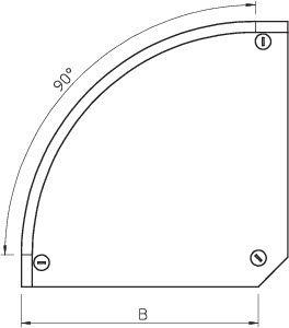Фото Крышка для угла горизонт. 90град. осн. 200 DFB 90 200 DD OBO 7130546