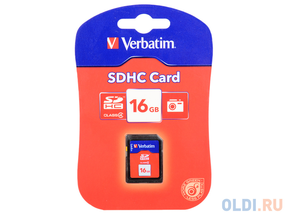 Фото Флеш карта SD 16GB Verbatim SDHC Class 4 {44020}