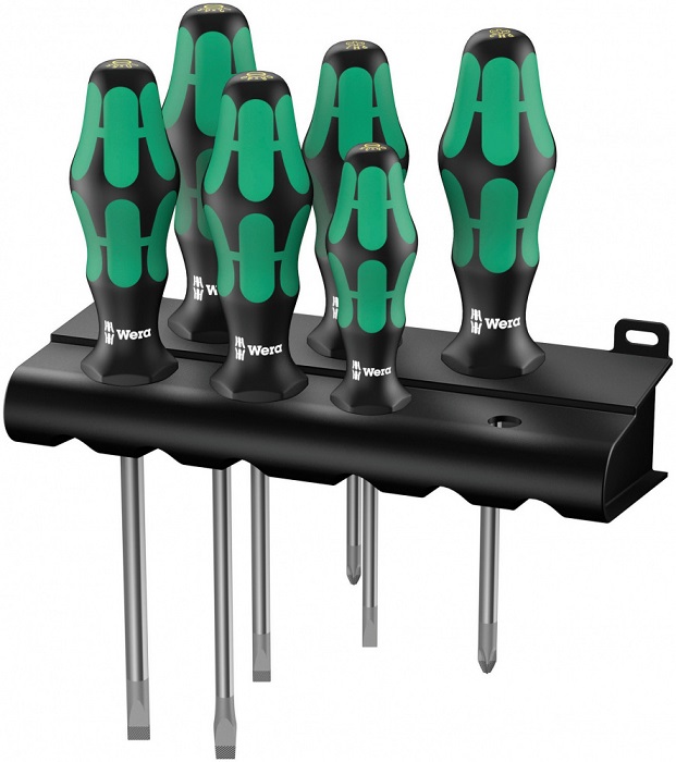 Фото Набор отверток WERA Kraftform Plus Lasertip 334/6 Rack, 6 предметов {WE-105650}