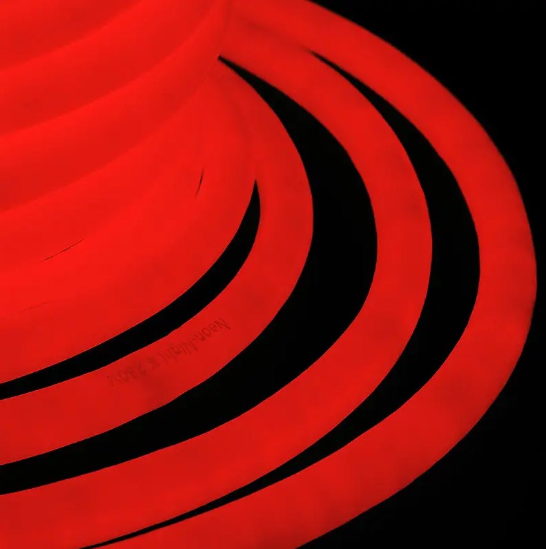 Фото Гибкий Неон LED 360 (круглый) - красный {131-032}