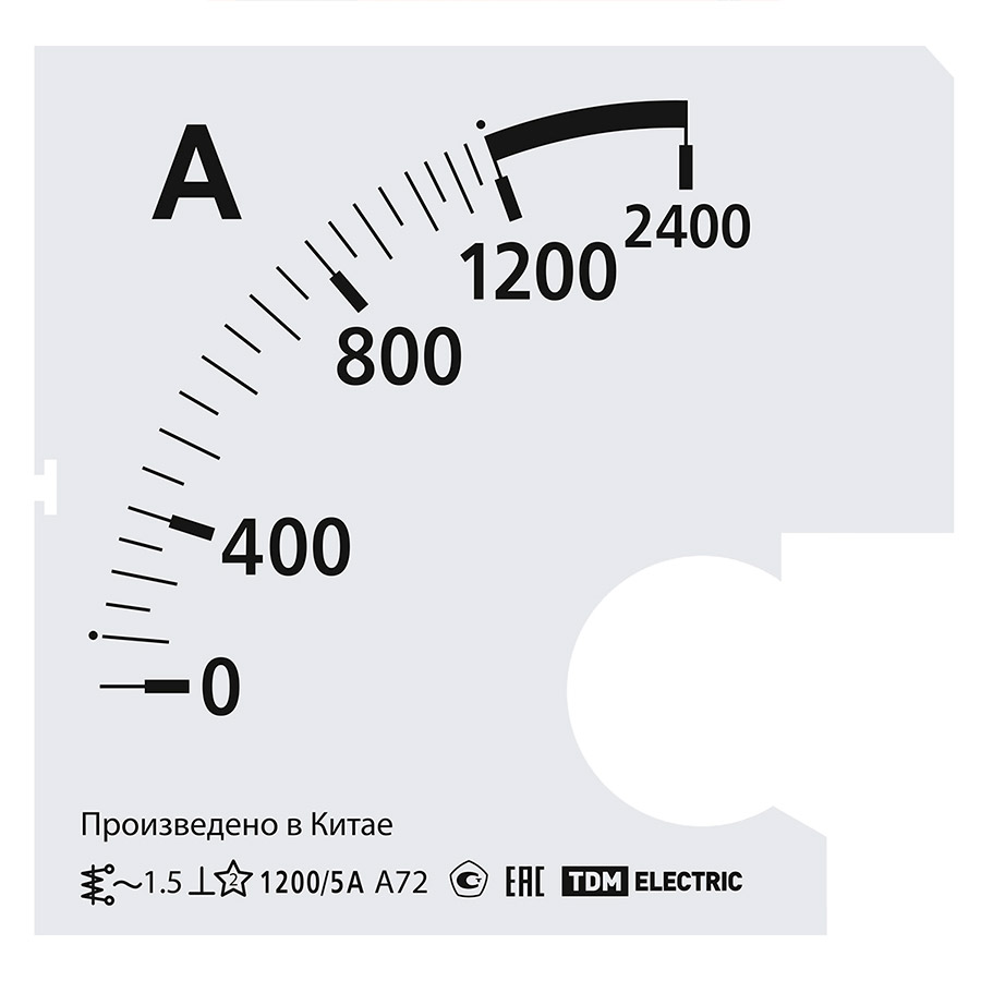 Фото Шкала Ш72 1200/5А-1,5 (для А72 Х/5А) TDM {SQ1102-2066}