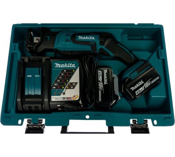 Фото Пила сабельная аккумуляторная MAKITA LXT 18В, ход 13мм, рез 50мм (2х3.0Ач, з/у) {DJR185RFE} (2)