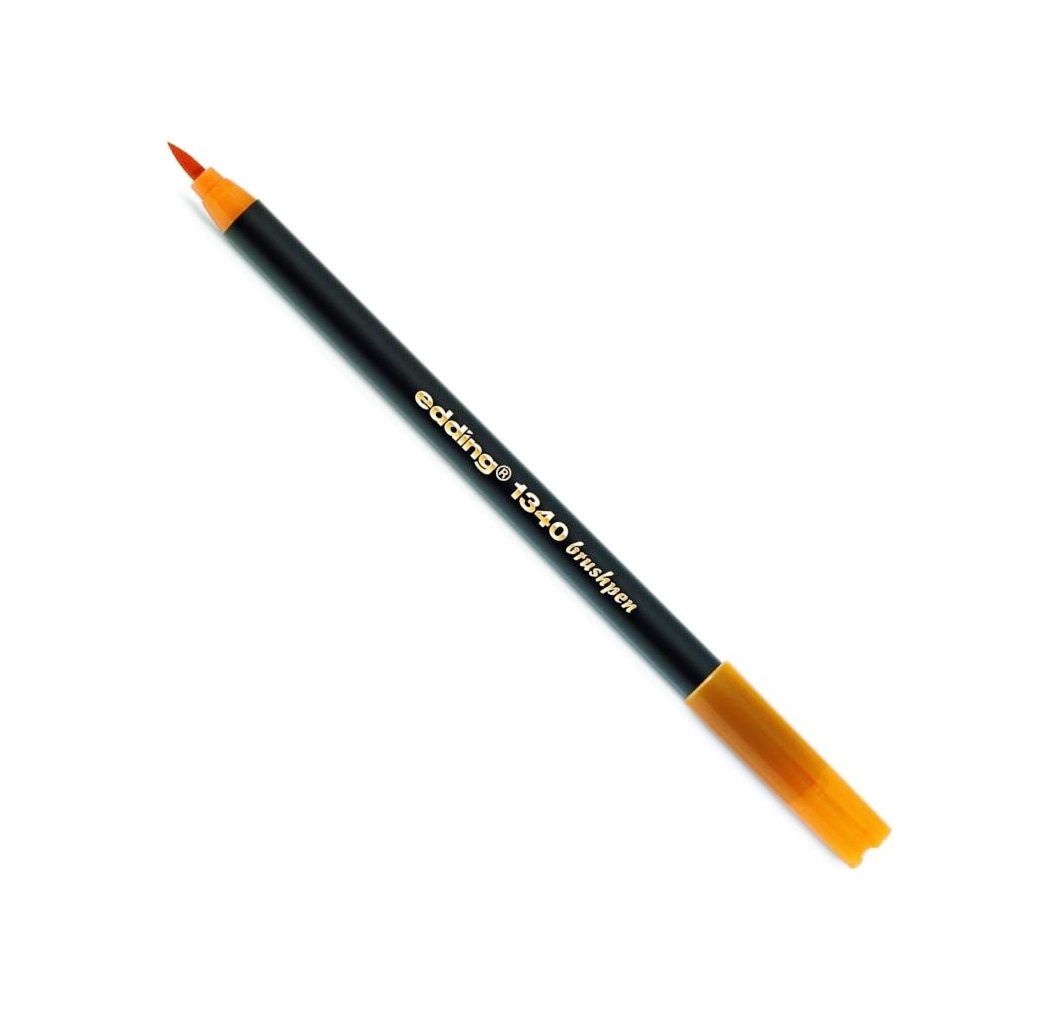 Фото Брашпен Edding E-1340 с гибким наконечником, светло-оранжевый {E-1340#16}