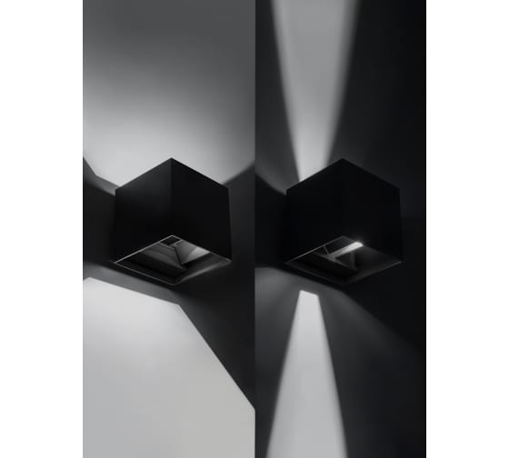 Фото Светильник настенный LED, Кватро, 2х3 Вт, 4000 К, Н100 мм, алюм./черн., вверх/вниз, IP65, TDM {SQ0345-1029} (5)