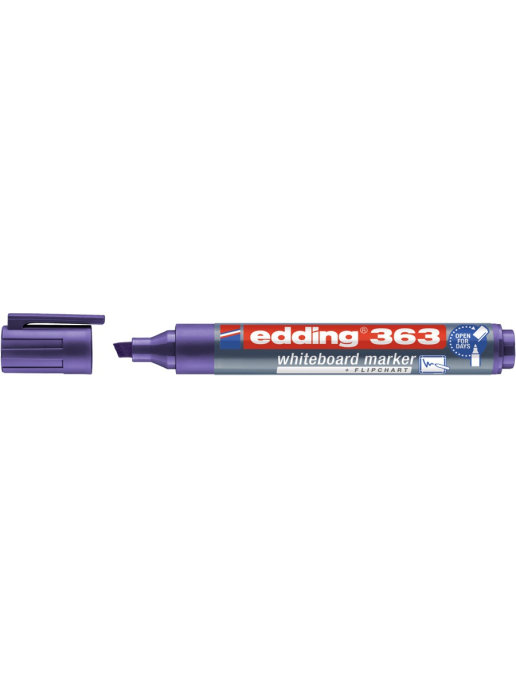 Фото Маркер для белых досок Edding, клиновидный наконечник, 1-5 мм, фиолетовый {E-363#8}