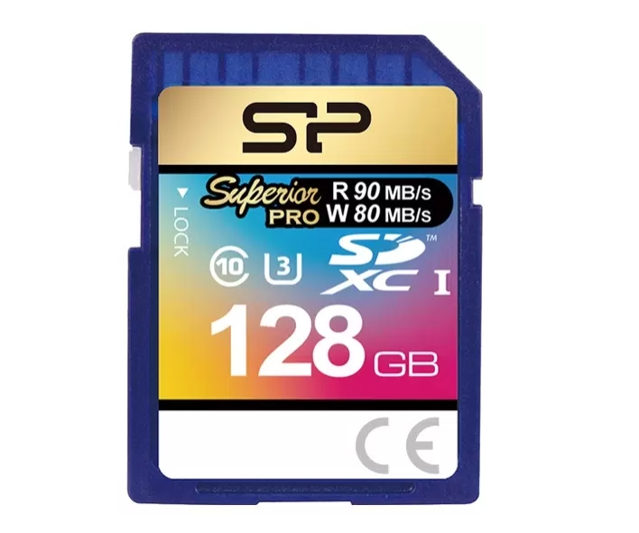 Фото Флеш карта SD 128GB Silicon Power Superior Pro SDXC Class 10 UHS-I U3 90/80 Mb/s {SP128GBSDXCU3V10}