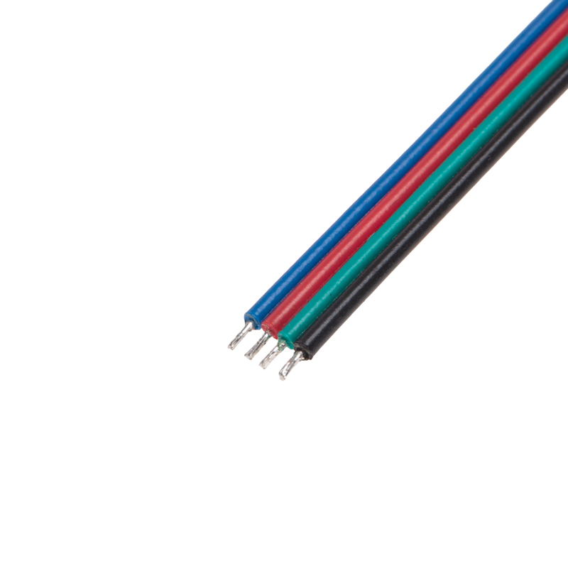 Фото Коннектор с проводами для подключения к контроллеру светодиодной ленты RGB COB 10мм REXANT {148-110} (2)