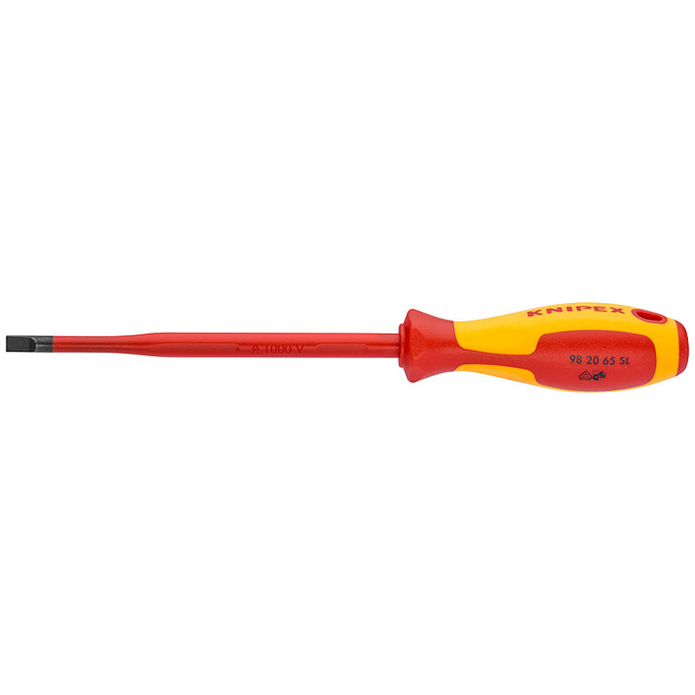 Фото Отвёртка шлицевая SL VDE Knipex, 202 мм {KN-982040SL}