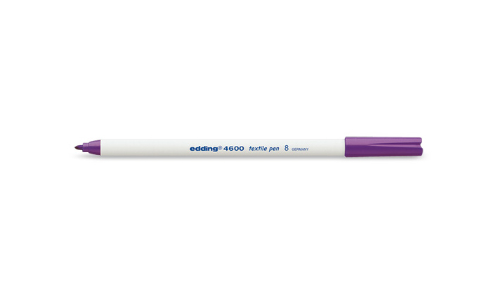 Фото Маркер для ткани Edding E-4600 неон фиолетовый, круглый наконечник 1 мм {E-4600#68}