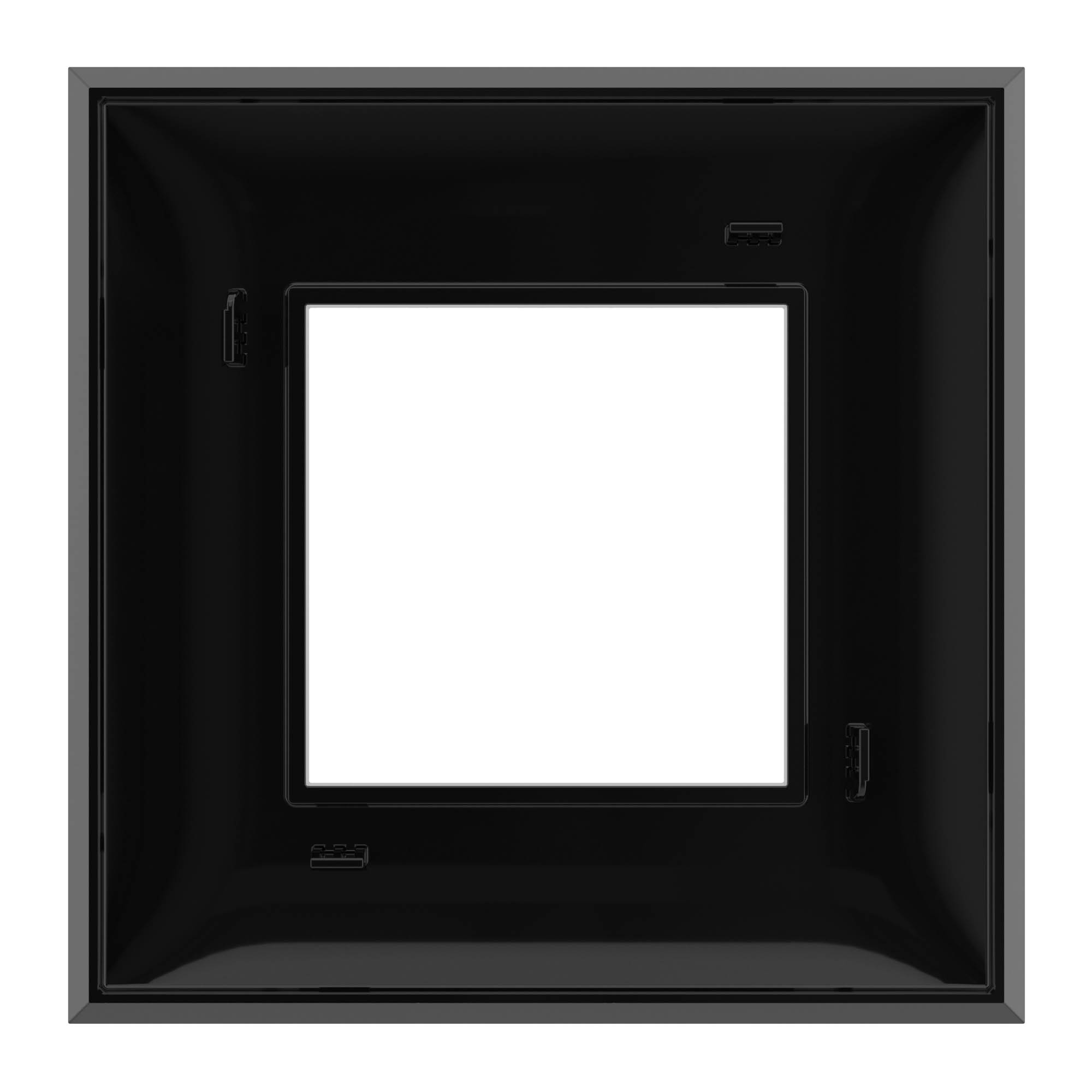 Фото Рамка 2 модуля DKC Avanti "Черный квадрат" {4402902} (2)