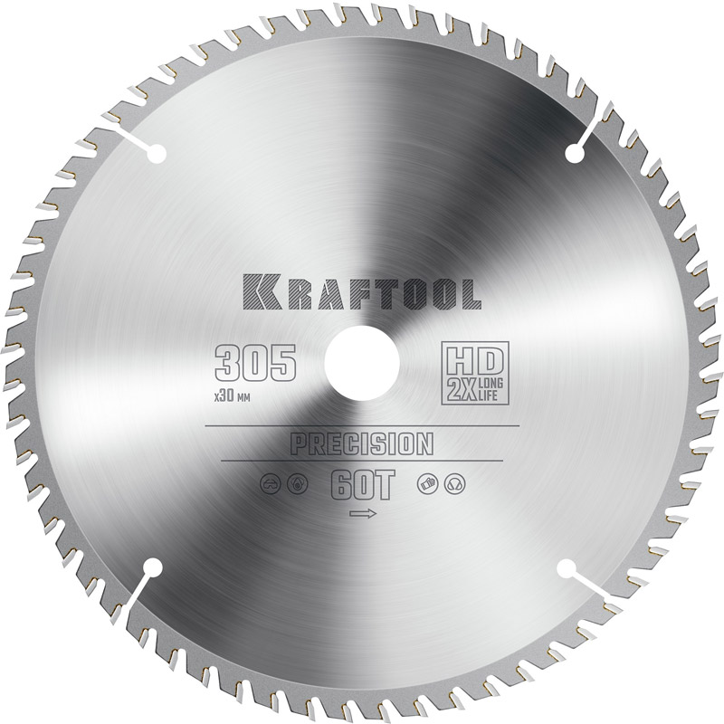 Фото Пильный диск по дереву KRAFTOOL Precision, 305 х 30 мм, 60Т {36952-305-30}