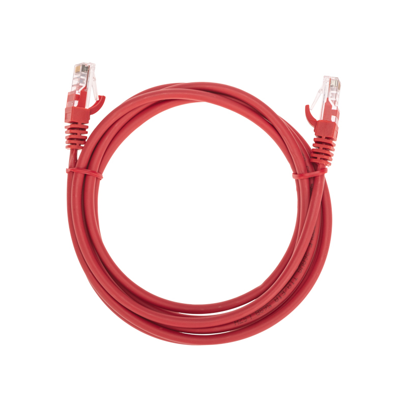 Фото Патч-корд U/UTP, CAT 6, RJ45-RJ45, 26AWG, LSZH, красный, 3м REXANT {02-0293-3}