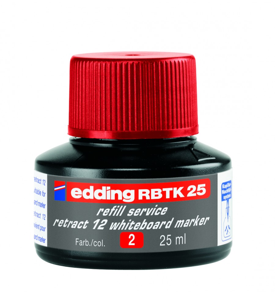 Фото Пигментные чернила Edding для бордмаркеров, 25 мл, красный {E-RBTK25#2}