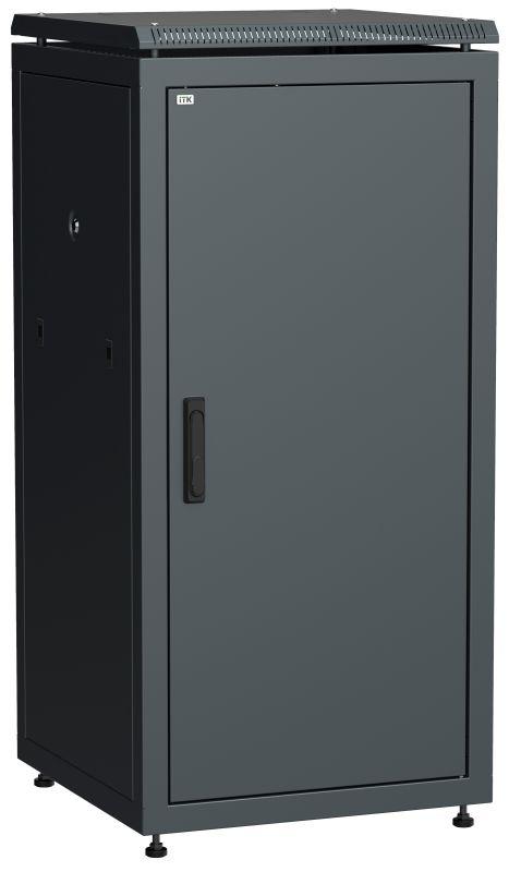 Фото Шкаф сетевой 19дюйм LINEA N 28U 600х800мм металлическая передняя дверь черн. ITK LN05-28U68-M