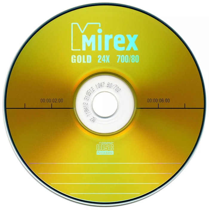 Фото Диск CD-R Mirex 700 Mb, 24х, Gold, Cake Box 50 шт 201793 {UL120054A8B}