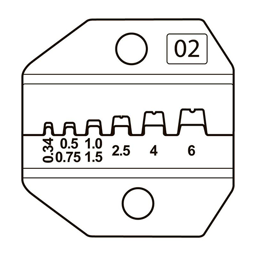 Фото Номерные матрицы МПК-02 для опрессовки изолированных и неизолированных штыревых втулочных наконечников {69958} (1)