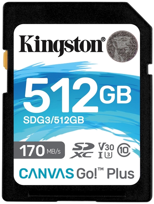 Фото Флеш карта SD 512GB Kingston SDXC Class 10 UHS-I U3 V30 Canvas Go Plus 170MB/s {SDG3/512GB} (1)