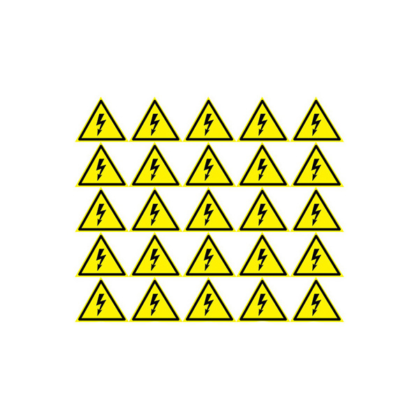 Фото Наклейка знак электробезопасности "Опасность поражения электротоком", 25х25х25 мм, Rexant {56-0006-1}