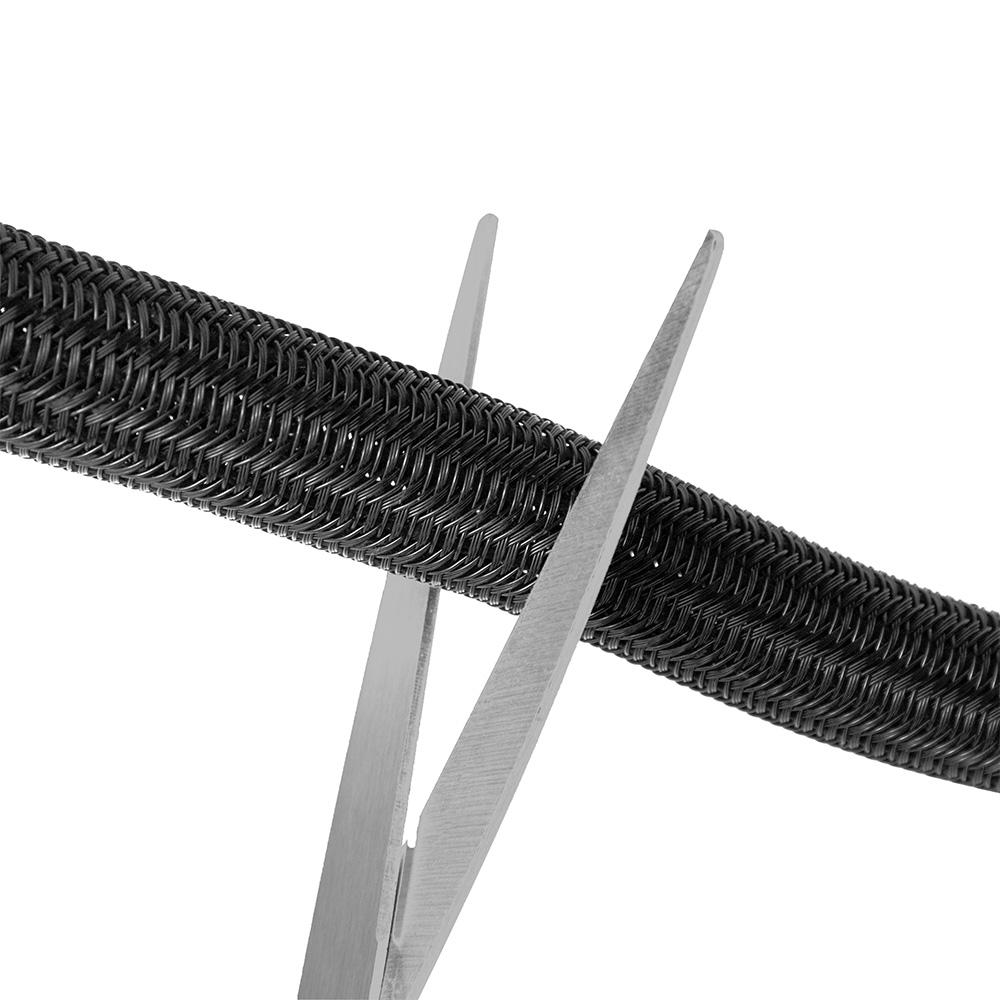 Фото Оплетка Vell самозаворачивающаяся 5 мм, сетчатого плетения для проводов, длина 5 м, черная {VL-opl-5m-5mm} (5)