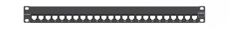 Фото Siemon Z-PA-24 Z-MAX Патч-панель 19", 24 порта, неэкранированная, 1U, черная, без модулей, со съемным задним органайзером {430890}