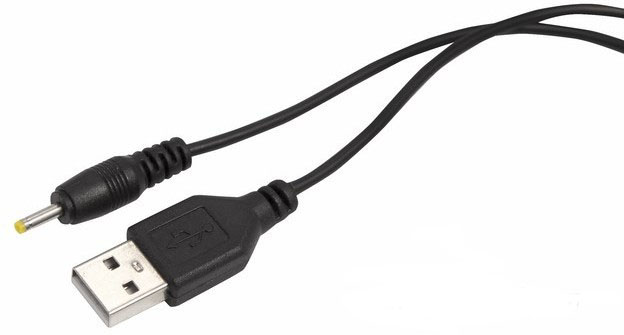 Фото Шнур-адаптер Rexant штекер USB-А - штекер DC 0.7х2.5 мм, 1 м {18-1155}