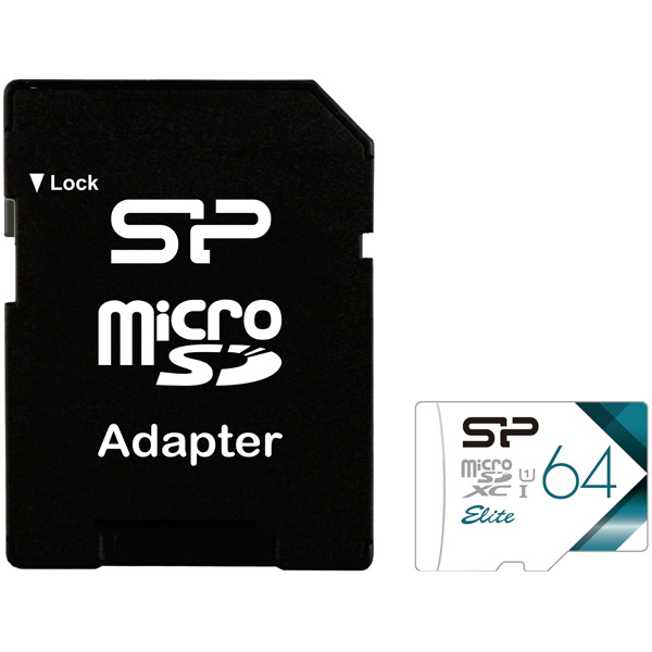 Фото Флеш карта microSD 64GB Silicon Power Elite microSDHC Class 10 UHS-I (SD адаптер) Colorful {SP064GBSTXBU1V21SP}