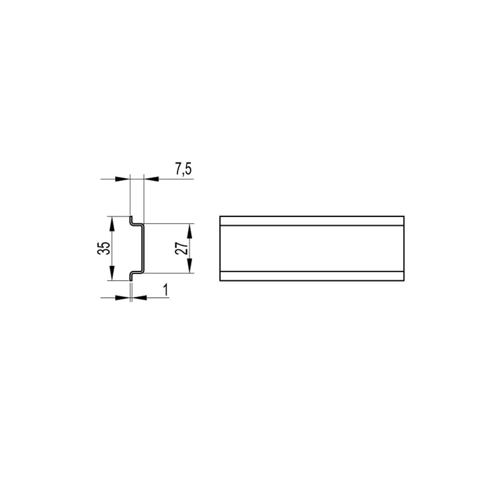 Фото DIN-рейка 35х7.5мм L2000 OMEGA 3 с насечкой DKC 02135R (1)