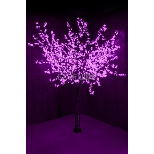 Фото Светодиодное дерево "Сакура", высота 2,4м, диаметр кроны 2,0м, фиолетовые диоды, IP 65, понижающий трансформатор в комплекте, NEON-NIGHT {531-126}