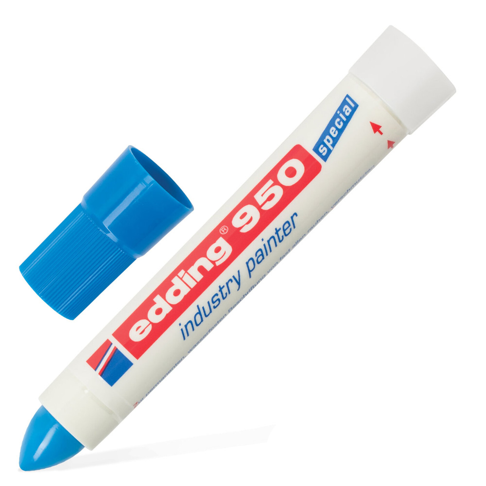 Фото Маркер для промышленной графики Edding E-950 синий, пигментная паста, 10 мм {E-950#3}