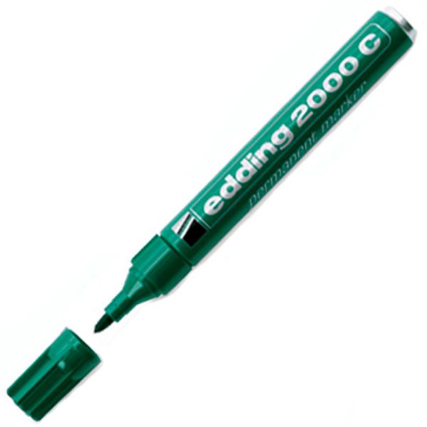 Фото Перманентный маркер Edding E-2000C зеленый, круглый наконечник 1.5-3 мм, заправляемый {E-2000C#4}