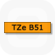 Фото Лента Brother TZE-B51 (24 мм, черный на оранжевом) {TZEB51} (1)