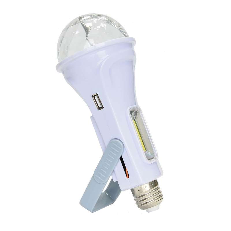 Фото Светильник "Чудо-лампа" 4 в 1: диско-лампа Е27; диско-светильник (настольный или подвесной питание от аккумулятора) USB {KOCNL-EL158} (1)