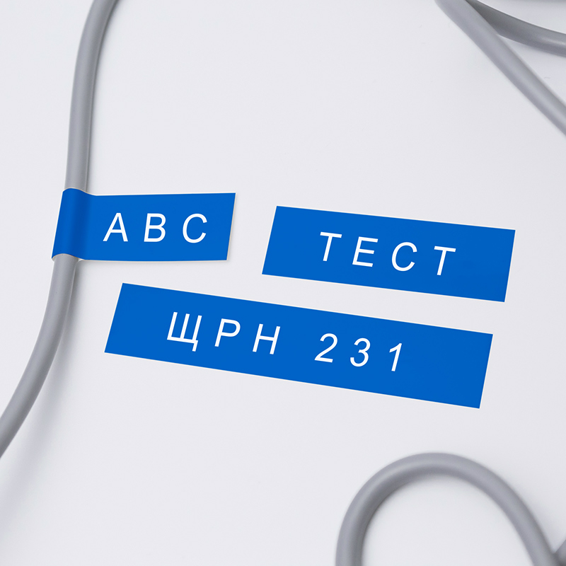 Фото Картридж Vell M210-500-595-BL (12.7мм х 6.4м, винил, белый на синем) {VL142798CH} (1)